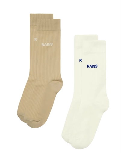 Rains - Logo Strømper - 2 stk - Fossil/Sand